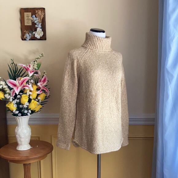 Michael Kors Light Brown Turtleneck Sweater, Size S - Picture 1 of 8